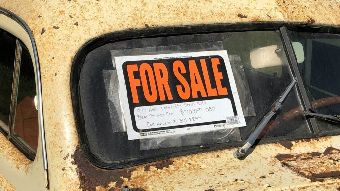 An old, used car for sale